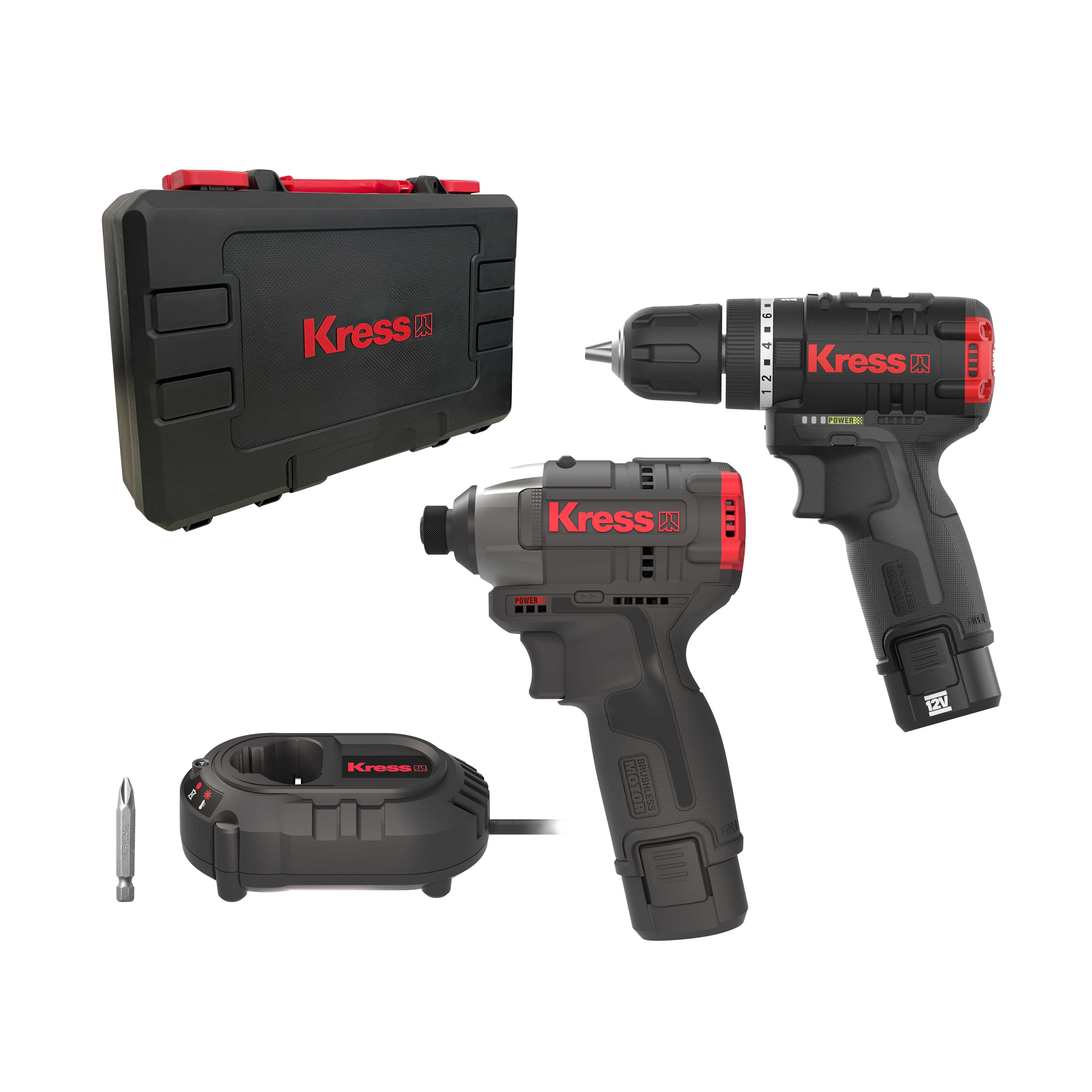 Kress KUG02 12 V Akku-Combo mit Schlagbohrschrauber und Schlagschrauber / Kit