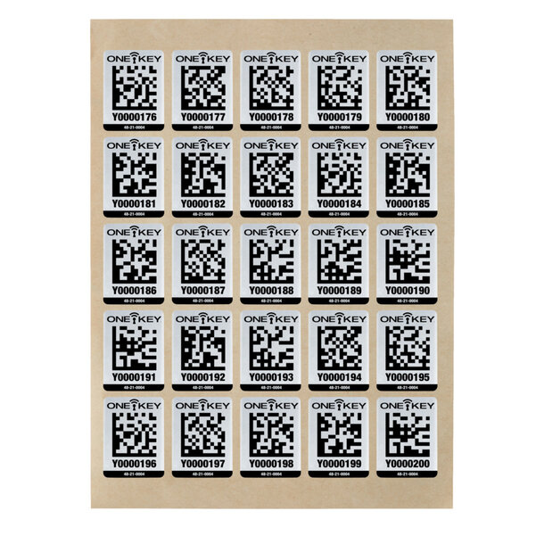 AIDTLM QR-Code Sticker Metall 25 Stück